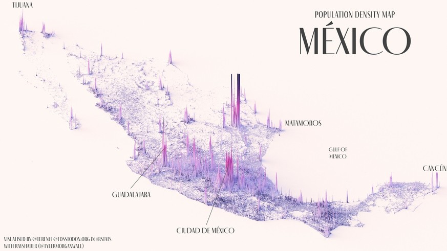Der Ausschlag oben rechts ist die Region Monterrey.