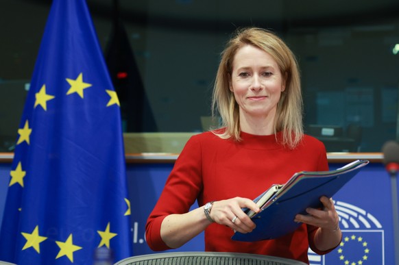 epa12580144 High Representative of the European Union for Foreign Affairs and Security Policy Kaja Kallas attends a hearing at the European Parliament&#039;s Foreign Affairs Committee in Brussels, Bel ...
