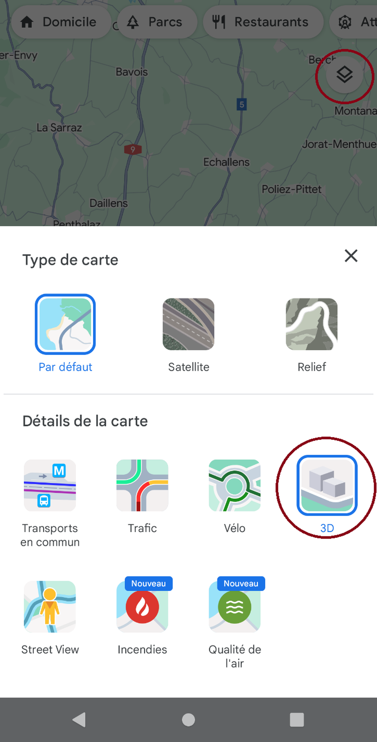 Google map 3D.