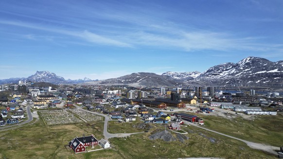 Houses in Nuuk, Greenland, Sunday, June 22, 2025. (AP Photo/Kwiyeon Ha)
EU-Greenland-Tourism
