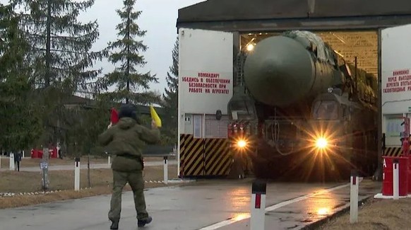 Übung der russischen Armee mit einer Interkontinentalrakete (Archivbild): Auch beim Manöver «Sapad-25» im September in Belarus soll für einen Atomkrieg trainiert werden.