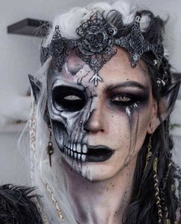 This lady is clearly good at makeup.