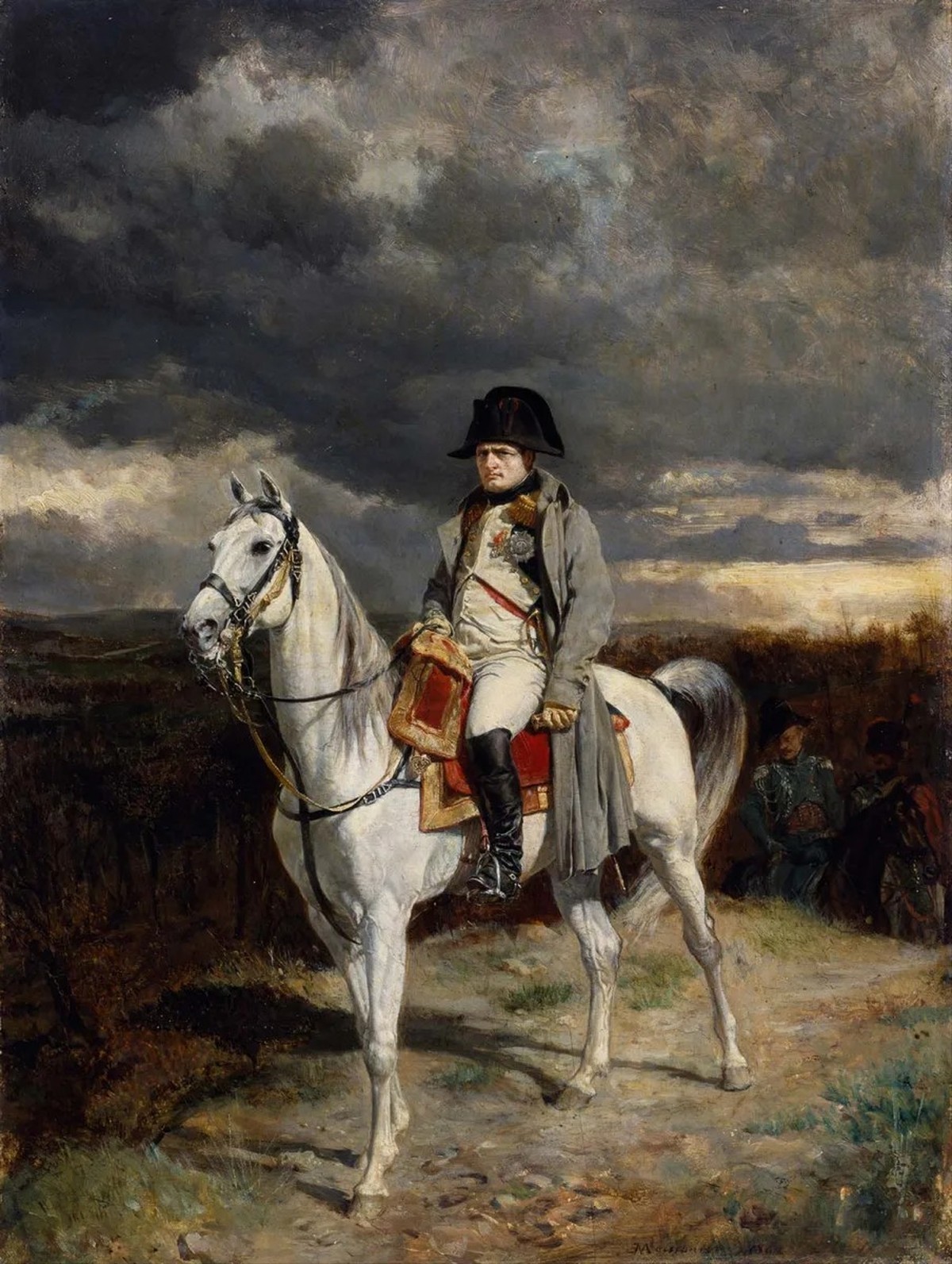 Napoleon auf seinem Pferd Marengo. Gemälde von Jean-Louis-Ernest Meissonier, 1862.
https://commons.wikimedia.org/wiki/File:Jean-Louis-Ernest_Meissionier_-_1814_-_Google_Art_Project.jpg