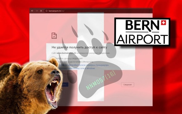 DDoS-Attacke gegen den Regionalflughafen Bern am 13. Juni 2023.