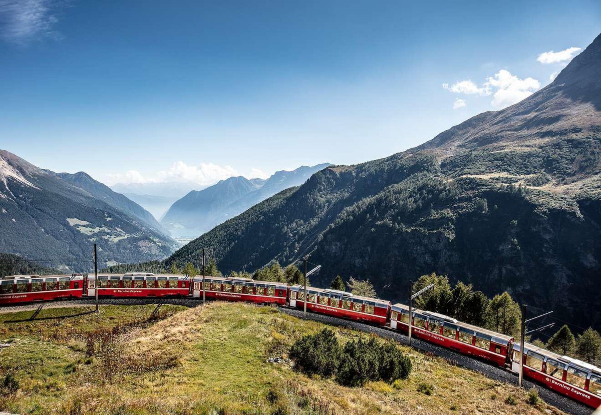 Rhätische Bahn ob Poschiavo
