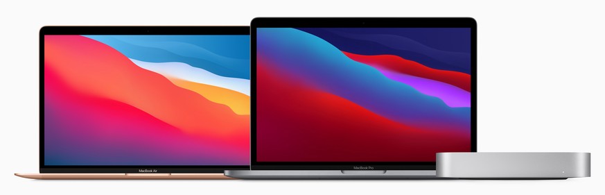 epa08812394 In this still image provided by Apple at Apple Park in Cupertino, California, USA, 10 November 2020, Apple introduces three new Macs, kicking off the company&#039;s transition to its own c ...