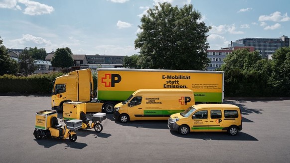 Schweizer Post Lieferwagen E-Fahrzeug E-Mobilität