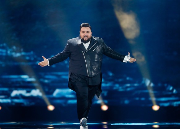 epa05955675 Jacques Houdek from Croatia performs the song &#039;My Friend&#039; during rehearsals for the Second Semi-Final of the 62nd annual Eurovision Song Contest (ESC) at the International Exhibi ...