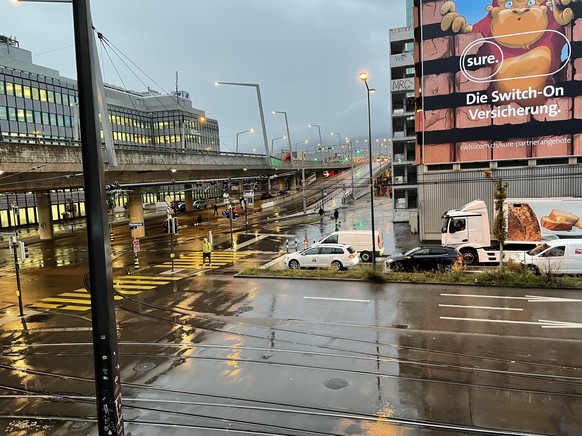 Regen an der Hardbrücke