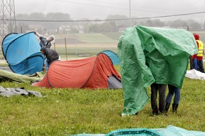 Wie so oft: Das Paléo Festival in Nyon verregnet.