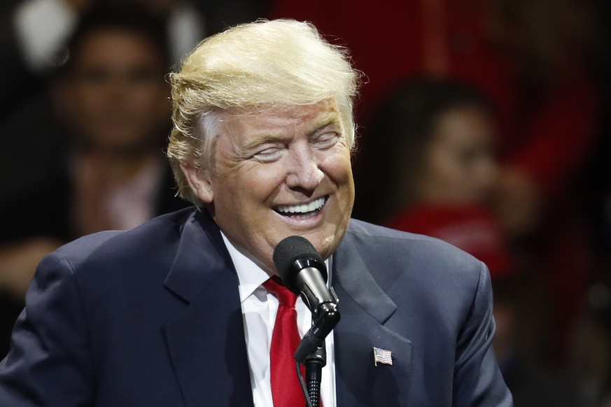 President-elect Donald Trump smiles as he speaks during the first stop of his post-election tour, Thursday, Dec. 1, 2016, in Cincinnati. (AP Photo/John Minchillo)