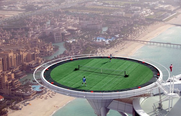 In preparation for the Dubai Duty Free Men&#039;s Open, tennis legend Andre Agassi of the USA and the World&#039;s No. 1 Roger Federer of Switzerland, couldn&#039;t resist the temptation to have a fri ...