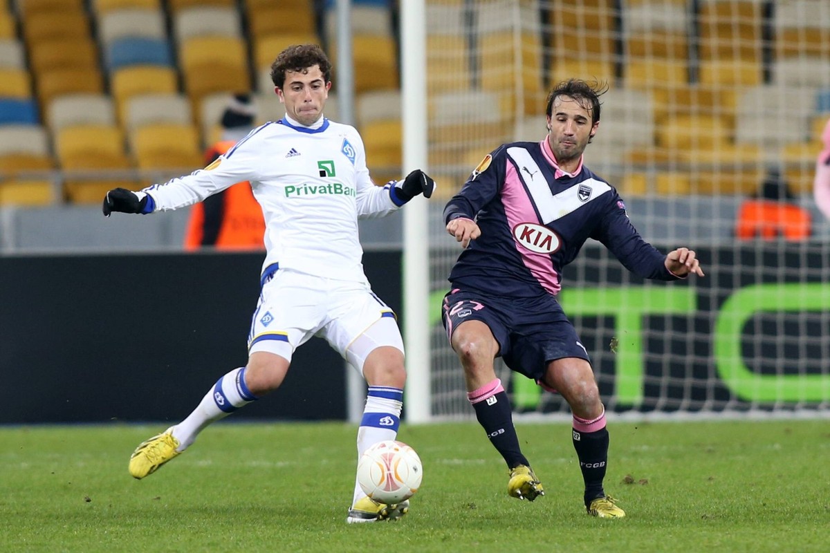 Bildnummer: 12803081 Datum: 14.02.2013 Copyright: imago/Newspix
EUROPA LEAGUE 1/8 FINAL FIRST MATCH: FC DYNAMO KIEV - FC GIRONDINS DE BORDEAUX 1:1 ADMIR MEHMEDI MARC PLANUS PUBLICATIONxNOTxINxPOL GY5Q ...