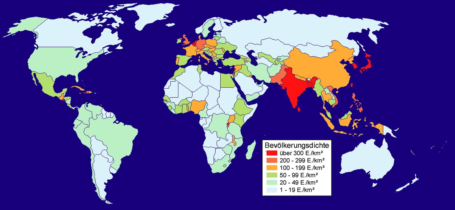 Japan gehört zu den am&nbsp;dichtesten besiedelten Regionen der Erde.