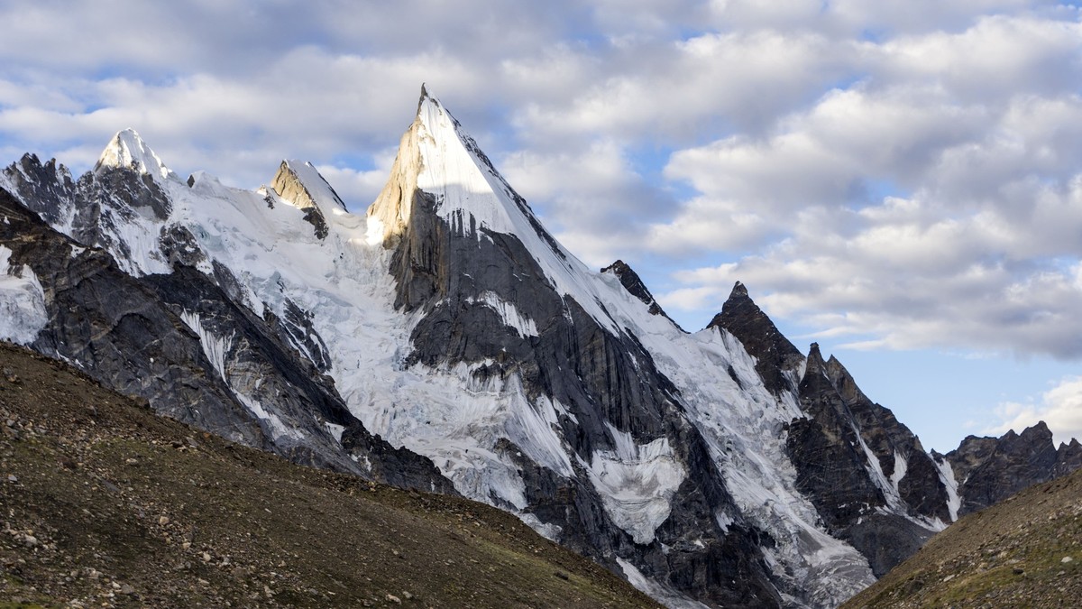 Layla or Leila peak, Gondogoro, Karakoram mountains, Pakistan, View of Layla or Leila peak, Gondogoro, Karakoram mountains, Pakistan