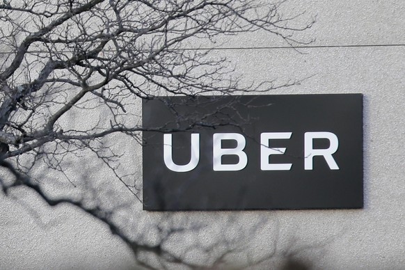 FILE - In this Nov. 15, 2019, file photo an Uber office is seen in Secaucus, N.J. Uber lost $2.9 billion in the first quarter as its overseas investments were hammered by the coronavirus pandemic. (AP ...