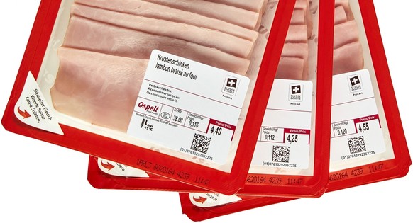 Malbuner Schinken mit GS1 DataMatrix