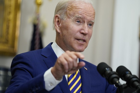 President Joe Biden speaks about student loan debt forgiveness in the Roosevelt Room of the White House, Wednesday, Aug. 24, 2022, in Washington. (AP Photo/Evan Vucci)
Joe Biden