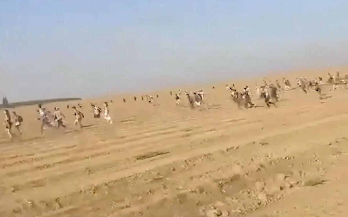 Extrait d'une vidéo montrant les festivaliers fuir le Festival Nova en Israël