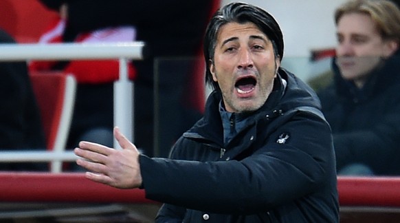 MOSCOW, RUSSIA - APRIL 04: Head coach Murat Yakin of FC Spartak Moscow gestures during the Russian Premier League match between FC Spartak Moscow and FC Kuban Krasnodar at the Arena Otkritie Stadium o ...