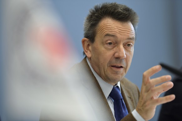 Swiss Peter Maurer, president of the International Committee of the Red Cross (ICRC), informs during the press conference about the budget for 2014. ICRC President Peter Maurer will present an overvie ...