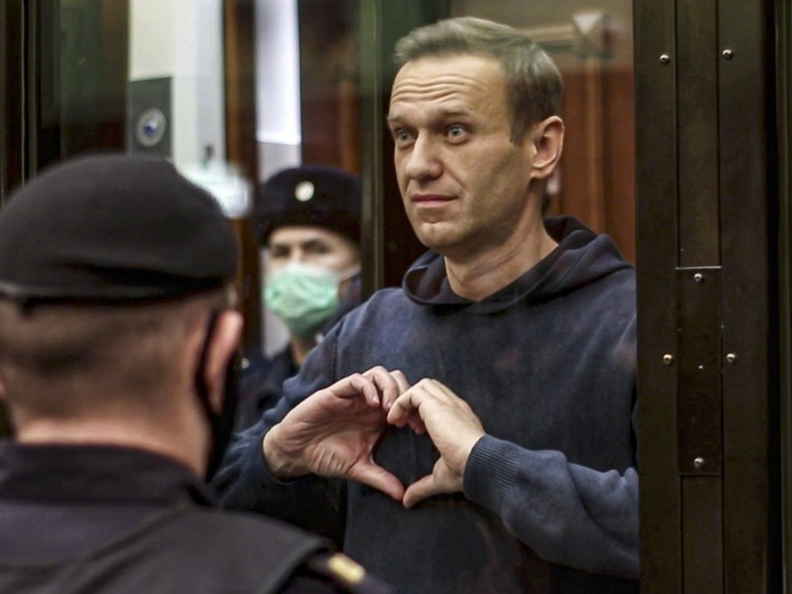 HANDOUT - Der Kremlgegner Alexej Nawalny wird wie erwartet durch ein Moskauer Gerichtsurteil f