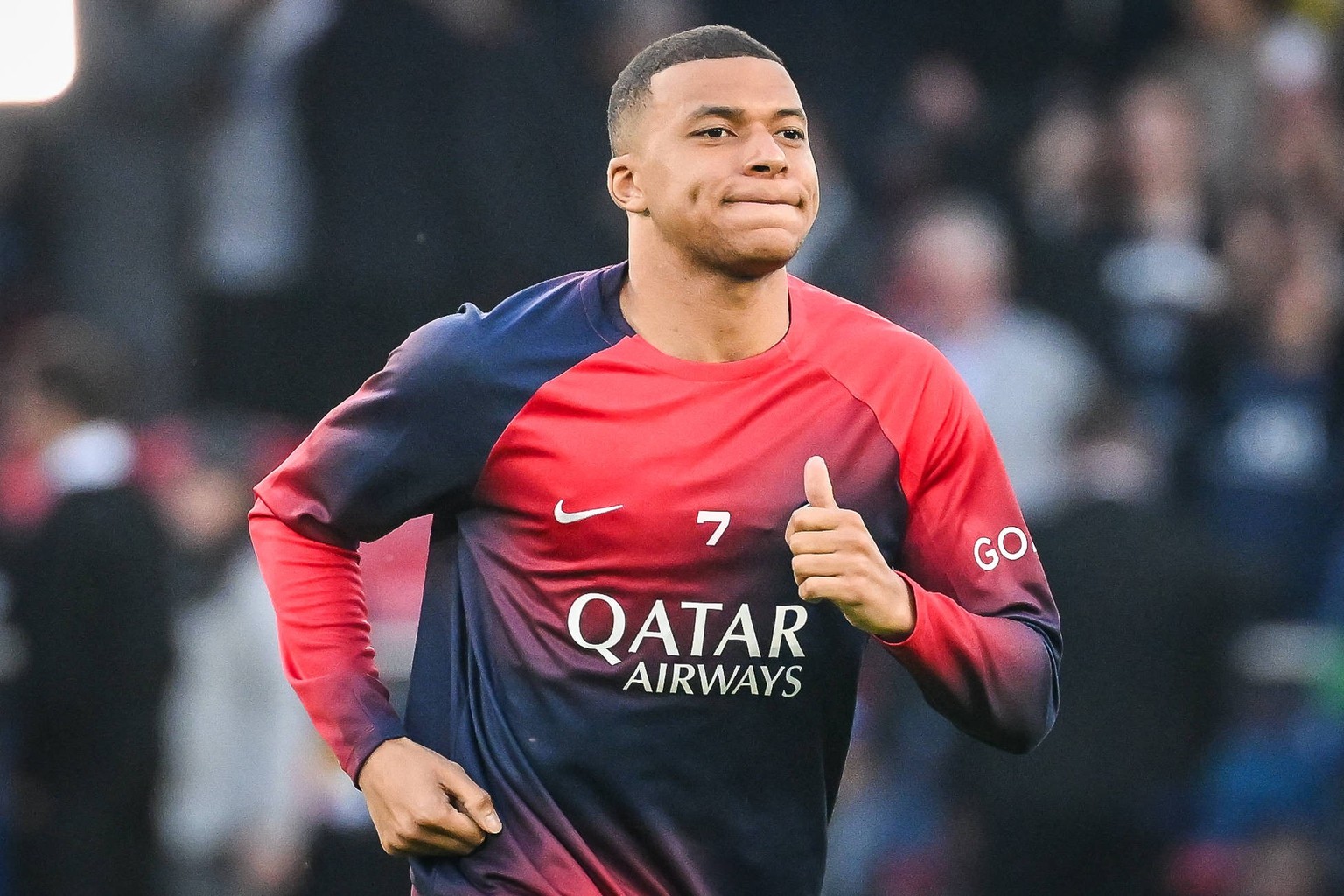 May 7, 2024, Paris, France, France: Kylian MBAPPE of PSG during the UEFA Champions League match between Paris Saint-Germain and Borussia Dortmund at Parc des Princes Stadium on May 07, 2024 in Paris,  ...