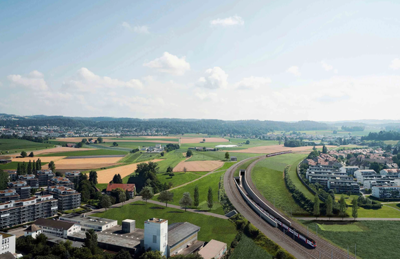 Wird um gesetzt wie geplant: Die Erweiterung der Bahninfrastruktur zwischen Zürich und Winterthur mit dem Brüttener Tunnel.