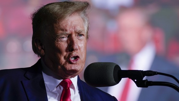 FILE - Former President Donald Trump speaks at a rally Friday, Aug. 5, 2022, in Waukesha, Wis. Fourteen of the 15 boxes recovered from former President Donald Trump&#039;s Florida estate earlier this  ...