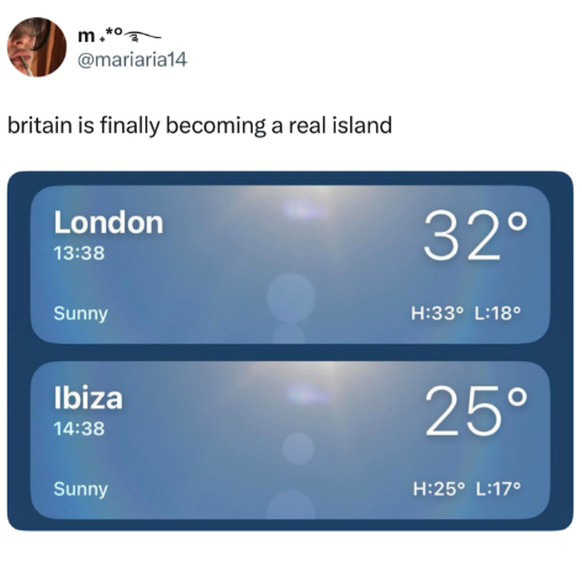 British heatwave May 2026
https://www.instagram.com/p/DY0HpsgunNY/