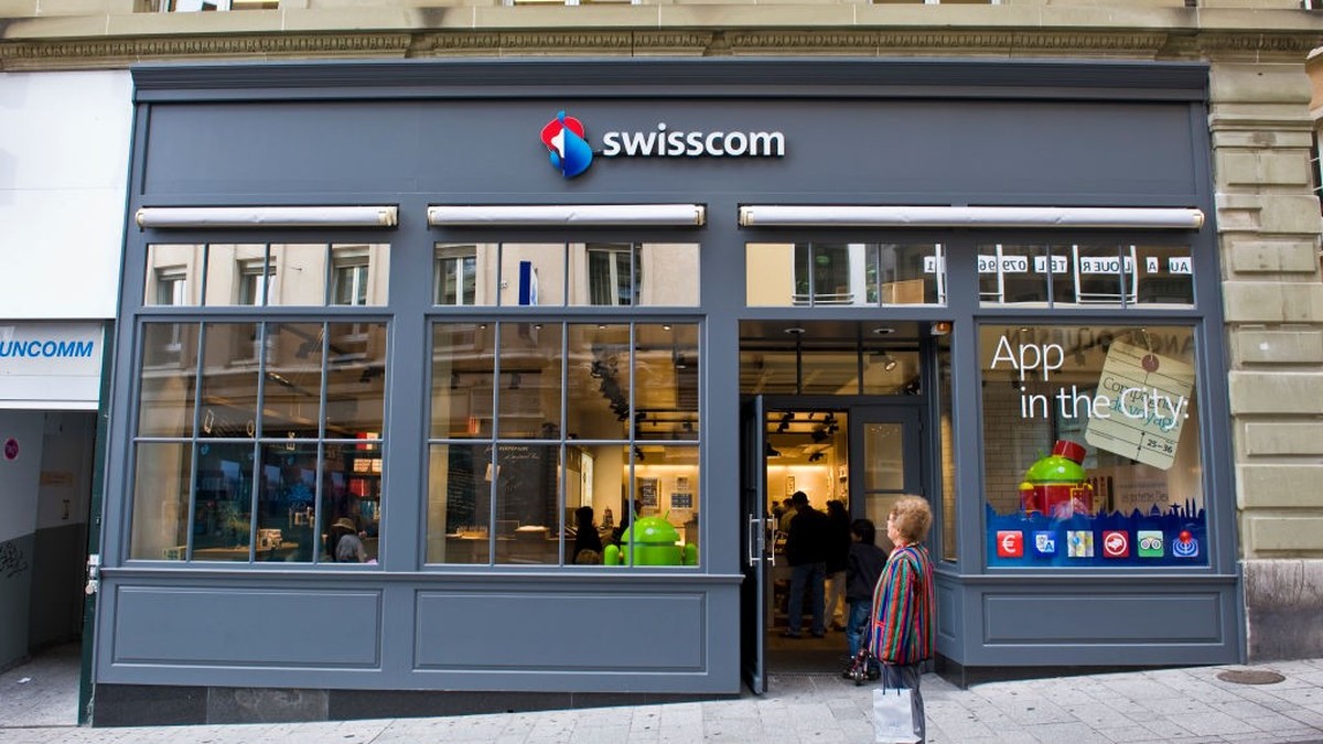 Swisscom Shop. Lausanne. Switzerland. (Photo by: Giovanni Mereghetti/UCG/Universal Images Group via Getty Images)