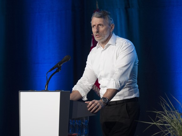 Thomas Rothacher, Stellvertretender Ruestungschef und Leiter armasuisse, spricht am Mittwoch, 18. Juni 2025, in Thun. Mit Scout 25 praesentiert armasuisse Wissenschaft und Technologie (W+T) mit Unters ...