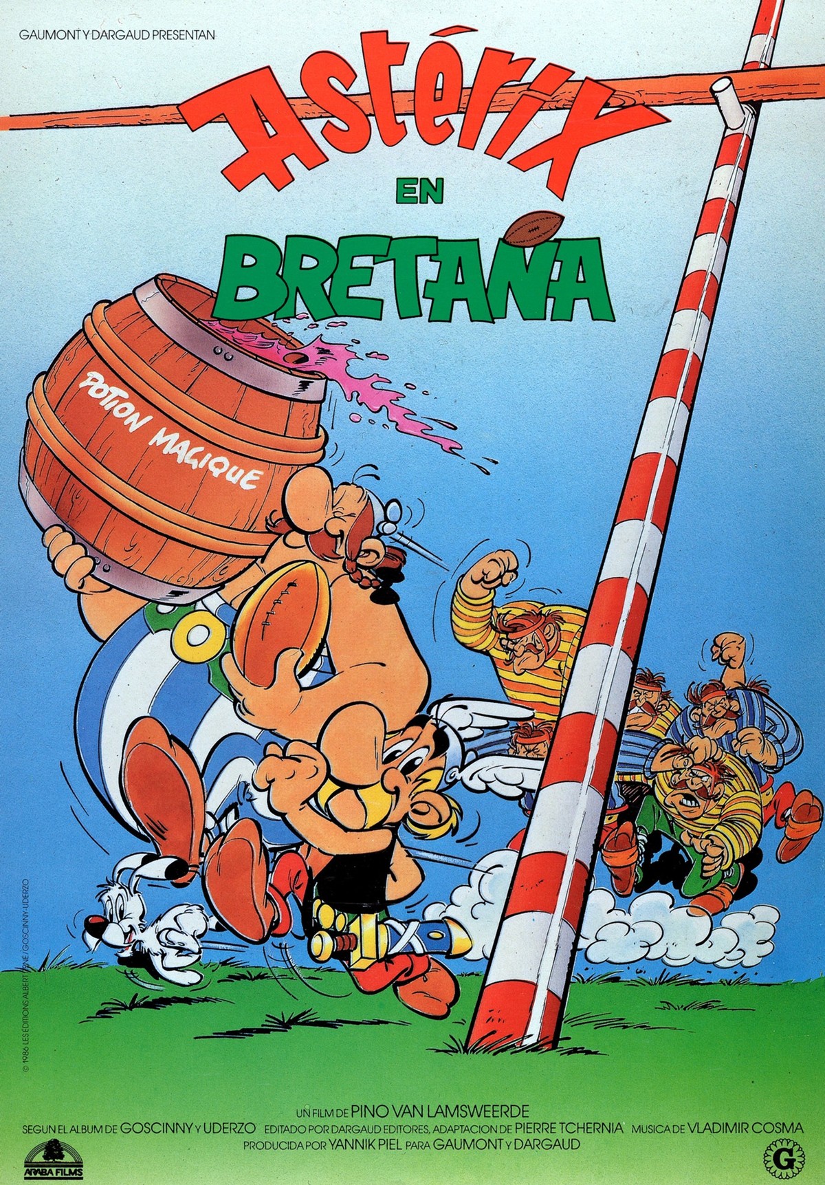 Poster of ASTERIX IN BRITAIN, 1986 (ASTERIX CHEZ LES BRETONS), directed by PINO VAN LAMSWEERDE. Copyright GAUMONT. Credit: GAUMONT / Album