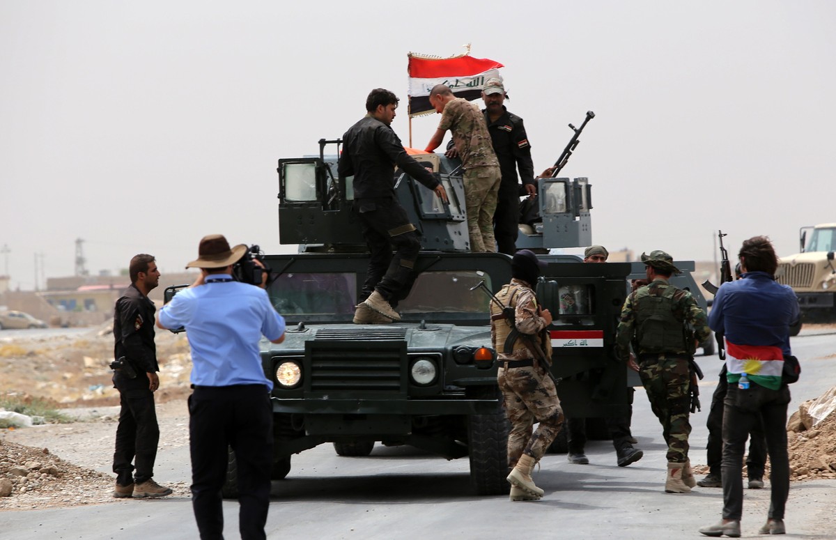 Nach einem Etappensieg in Badriyah wehen anti-terrorismus-Milizen die Flagge.&nbsp;