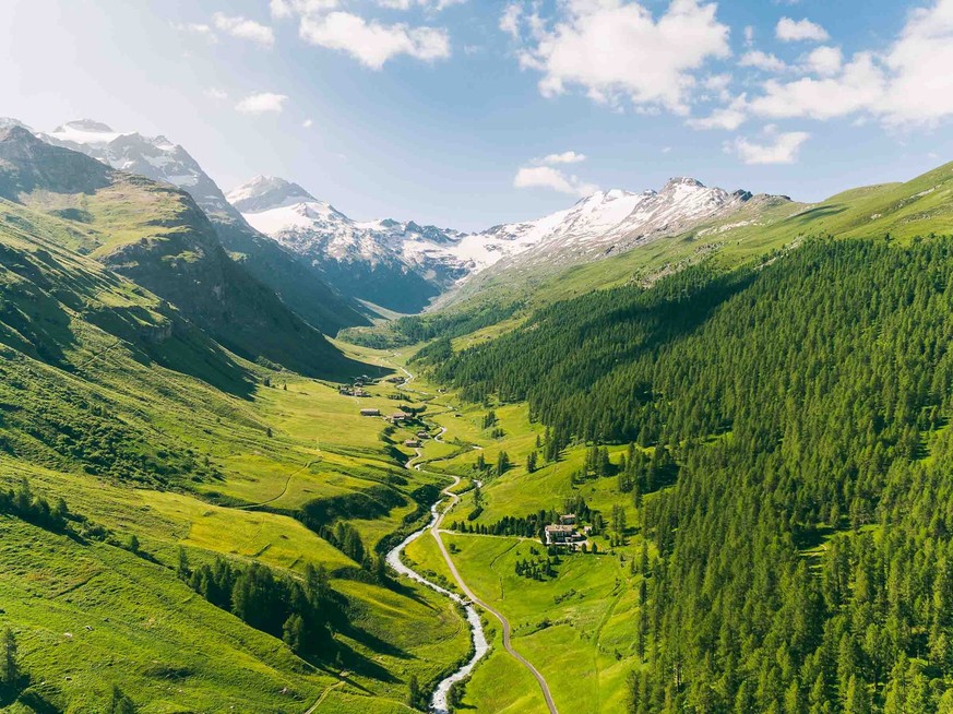 Rauszeit Nach hinten Wandern schöne Wanderung Schweiz Täler Fextal Val di Fex Sils im Engadin