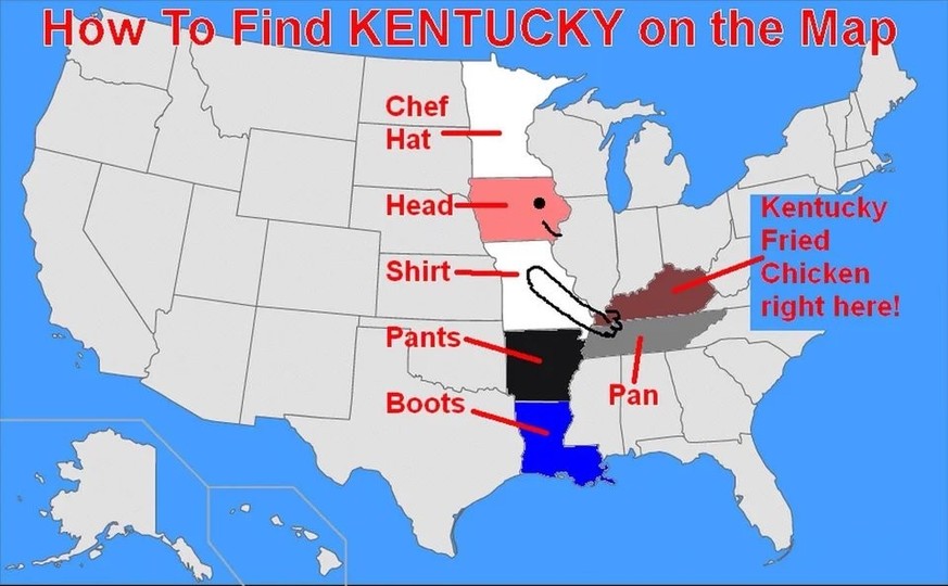 Terrible maps Wie man Kentucky auf der Karte identifiziert 
https://twitter.com/TerribleMaps/status/1596895418050576387/photo/1