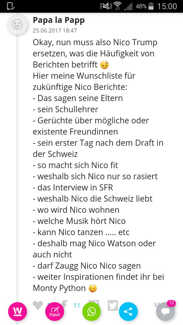 Beherzter Biss ins eigene Sandwich und viele Fragen тАУ #N1CO Hischier in New York on Tour
Das hat nicht mal Papa la Papp vorhergesehenЁЯШБ