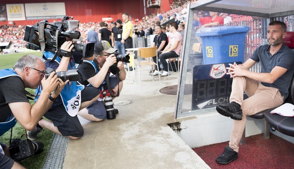 Alex Frei im Juli 2018 als FCB-Trainer auf der Maladière.