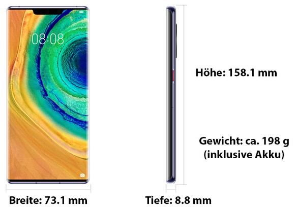 Huawei Mate 30 Pro Grösse