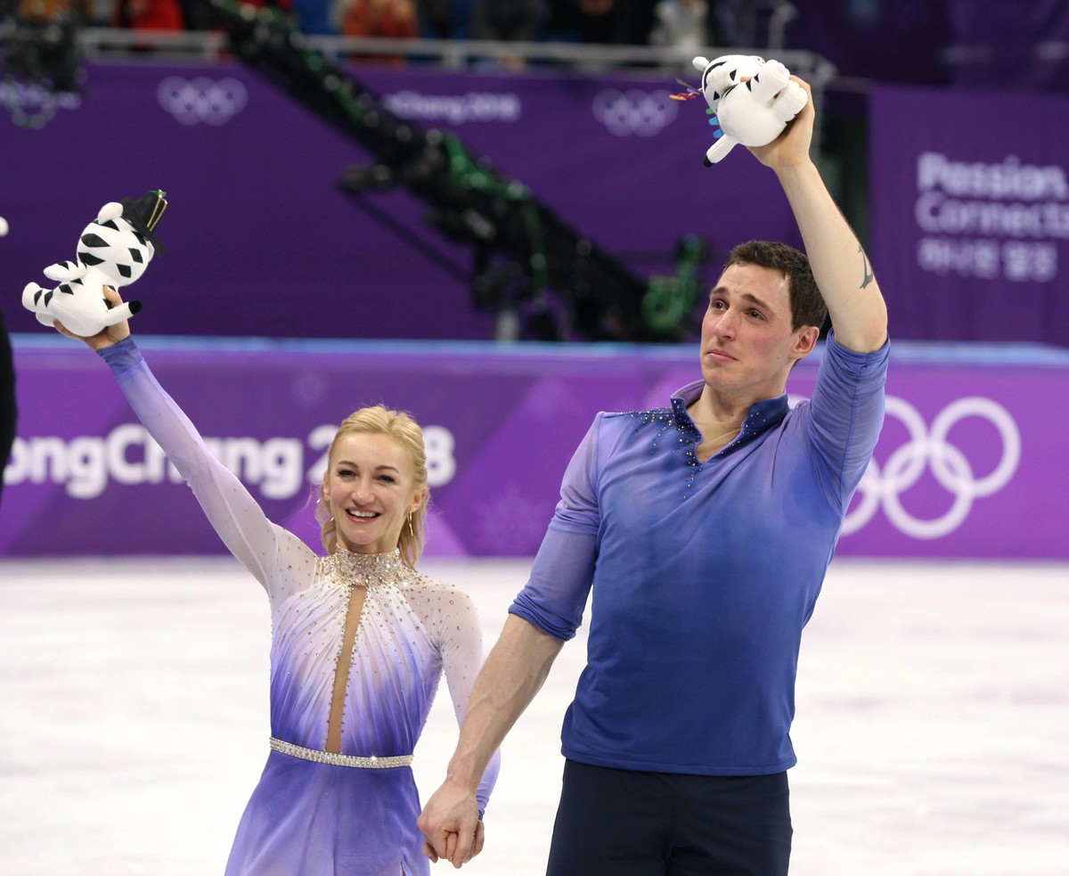 Korea. PyeongChang. 16 feb. 2018. Winter Olympic Games Olympische Spiele Olympia OS 2018. Gangneung Ice Arena. Figure skating Eiskunstlauf Pair Skating. Free Skating. SAVCHENKO Aljona / MASSOT Bruno - ...