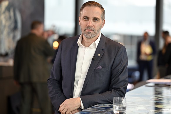 Martin Nydegger, Direktor Schweiz Tourismusan der Jahresmedienkonferenz von Schweiz Tourismus auf dem Flughafen Zuerich in Kloten am Donnerstag, 24. Februar 2022. (KEYSTONE/Walter Bieri )