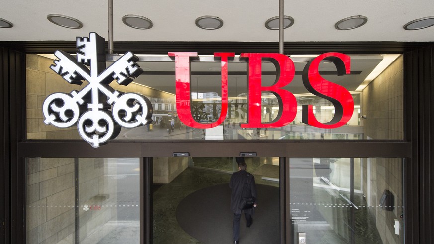 FILE  A file photograph showing the logo of Swiss bank UBS in Zurich, Switzerland, Tuesday, 02 February 2016. According to news on Tuesday July 05, 2016, UBS Group AG has been ordered by the Swiss ta ...