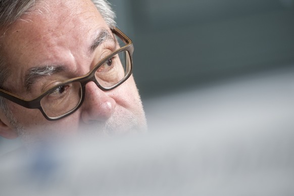 Stadtpraesident Alexander Tschaeppaet, OK-Praesident Tour de France Bern, spricht der Pressekonferenz zur &quot;Positiven Bilanz der Tour de France fuer Bern und das Wallis&quot;, am Dienstag 18. Okto ...