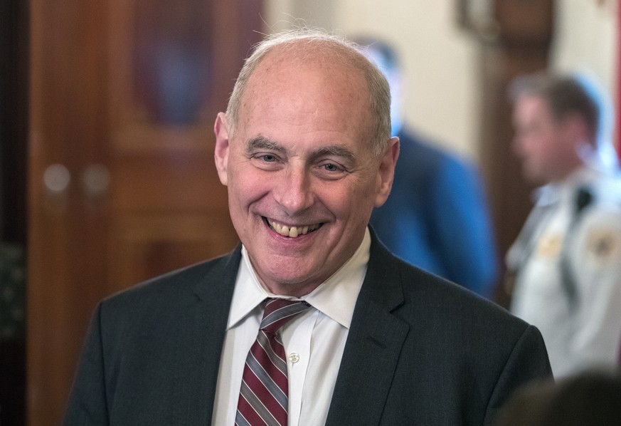 epa07214804 (FILE) - White House Chief of Staff John Kelly arrives for a press conference with US President Donald J. Trump in the East Room of the White House in Washington, DC, USA, 07 November 2018 ...