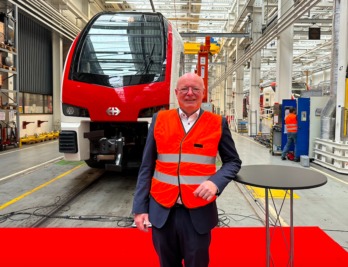 SBB-Chef Vincent Ducrot in Zürich an einer Pressekonferenz zur Nachhaltigkeitsstrategie der Bundesbahnen.