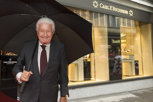 IMAGE DISTRIBUTED FOR CARL F. BUCHERER - Carl F. Bucherer Boutique opening in Lucerne, Switzerland, on Thursday, August 24, 2017. Photo shows Joerg G. Bucherer, the owner of the company outside the ne ...