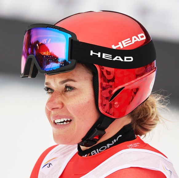 Switzerland's Corinne Suter checks her time at the finish area of an alpine ski, women's World Cup downhill, in Tarvisio, Italy, Saturday, Jan. 17, 2026. (AP Photo/Marco Trovati)
Italy World ...