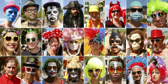 Die Gesichter der diesjährigen Street Parade. 