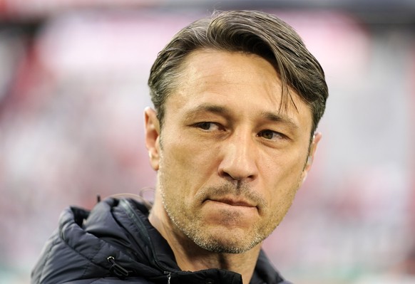 epa07482901 Bayern&#039;s head coach Niko Kovac before the German DFB Cup quarter final soccer match between FC Bayern Munich and 1. FC Heidenheim in Munich, Germany, 03 April 2019. EPA/RONALD WITTEK  ...