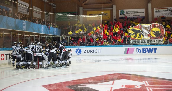 Die SCB-Fans sorgten im Cup-Sechzehntelfinal bei Wiki-Münsingen für viel Stimmung.